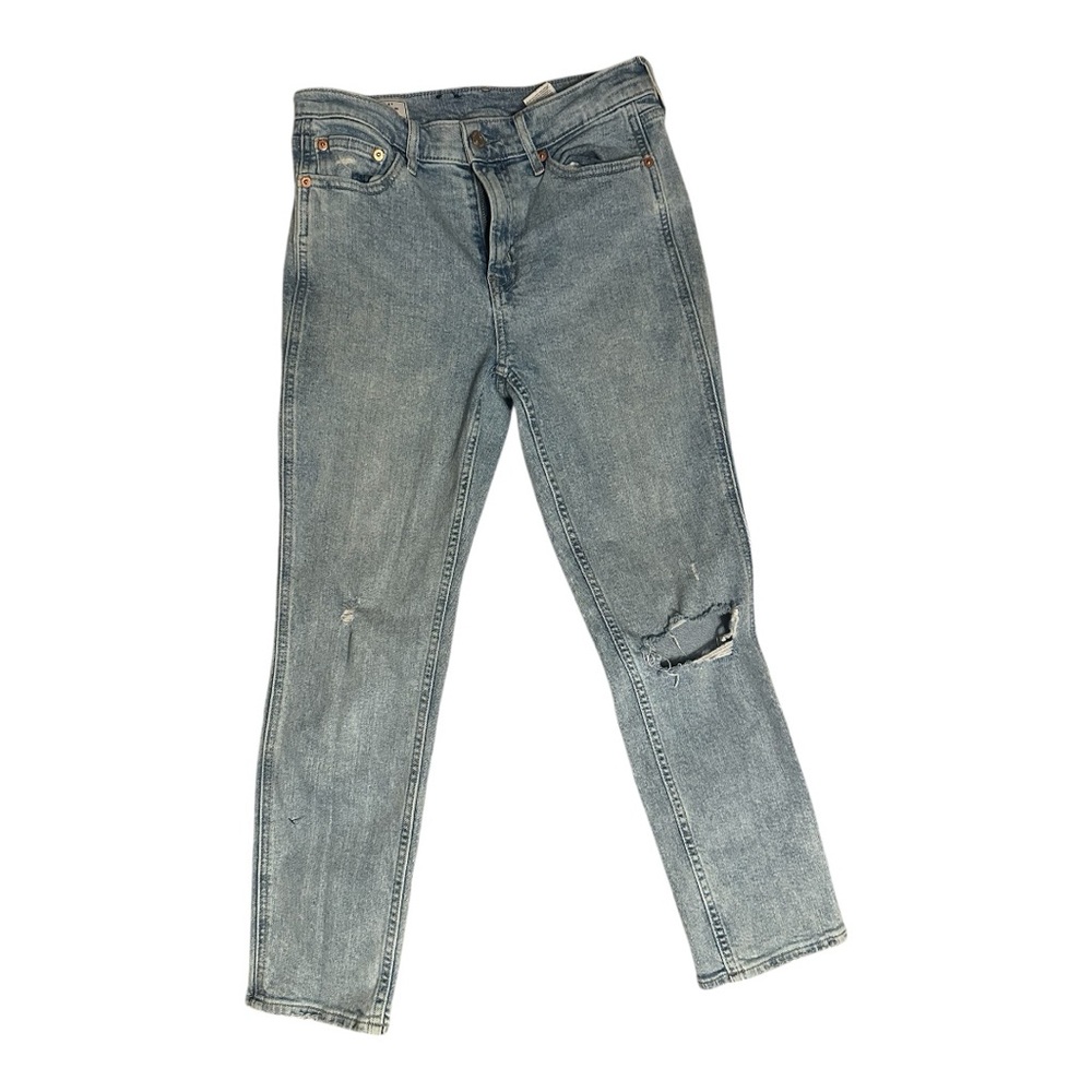 GAP Blue Slim Fit Jeans With Distressed Details
